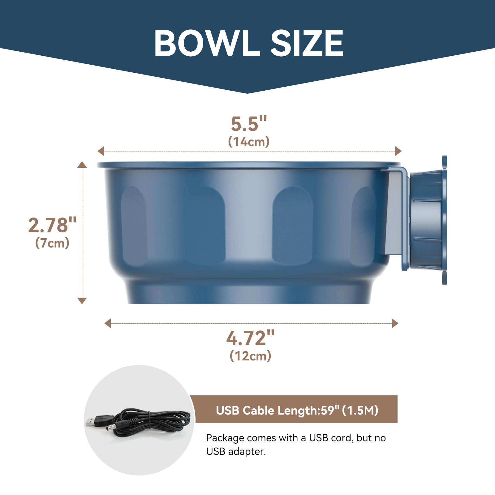 Billionchains blue thermal bowl used as water source and food feeder.