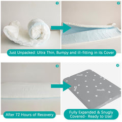 Biloban memory foam orthopedic core provides targeted support for joints