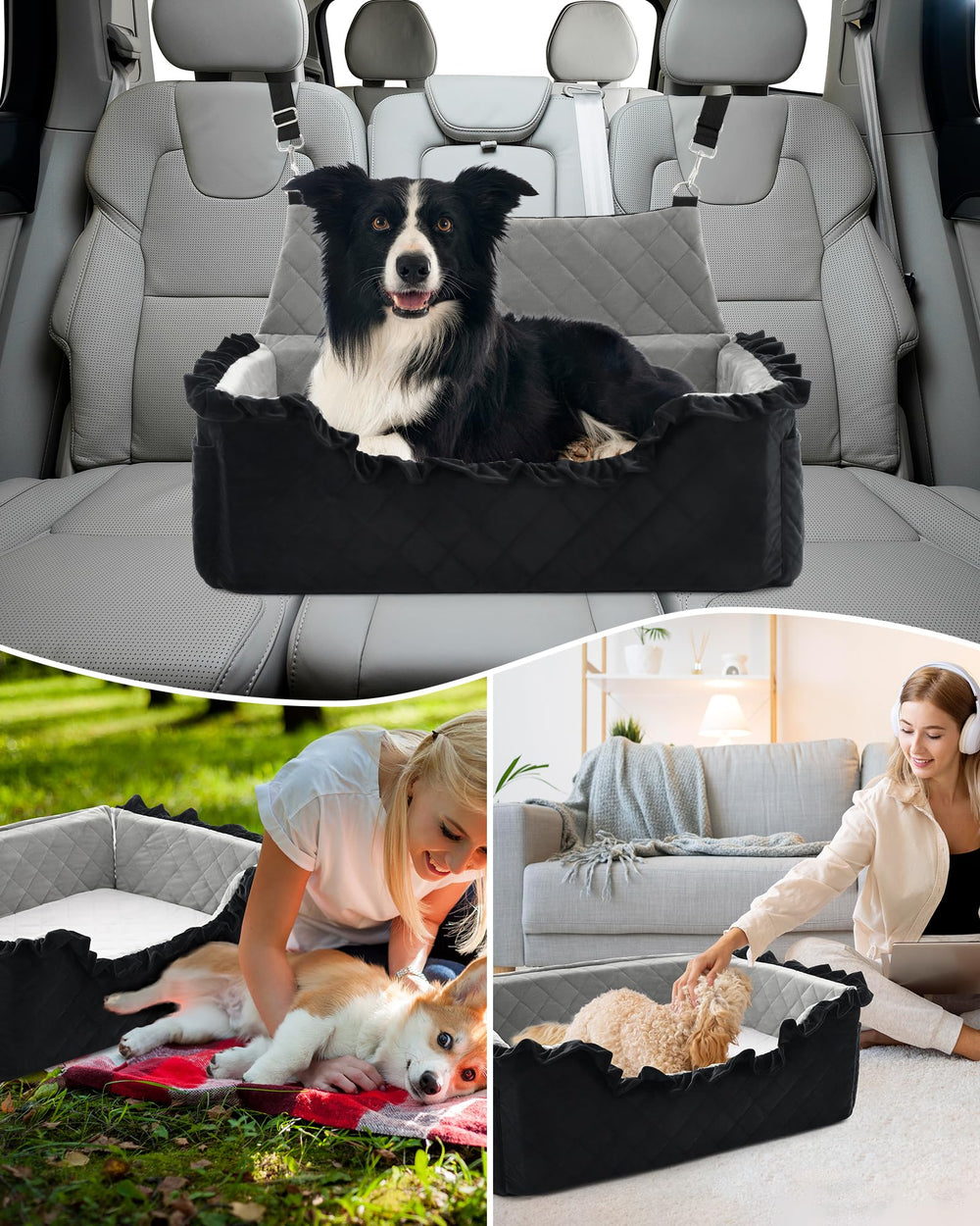 Bilypaws storage pockets for leashes and toys during trips