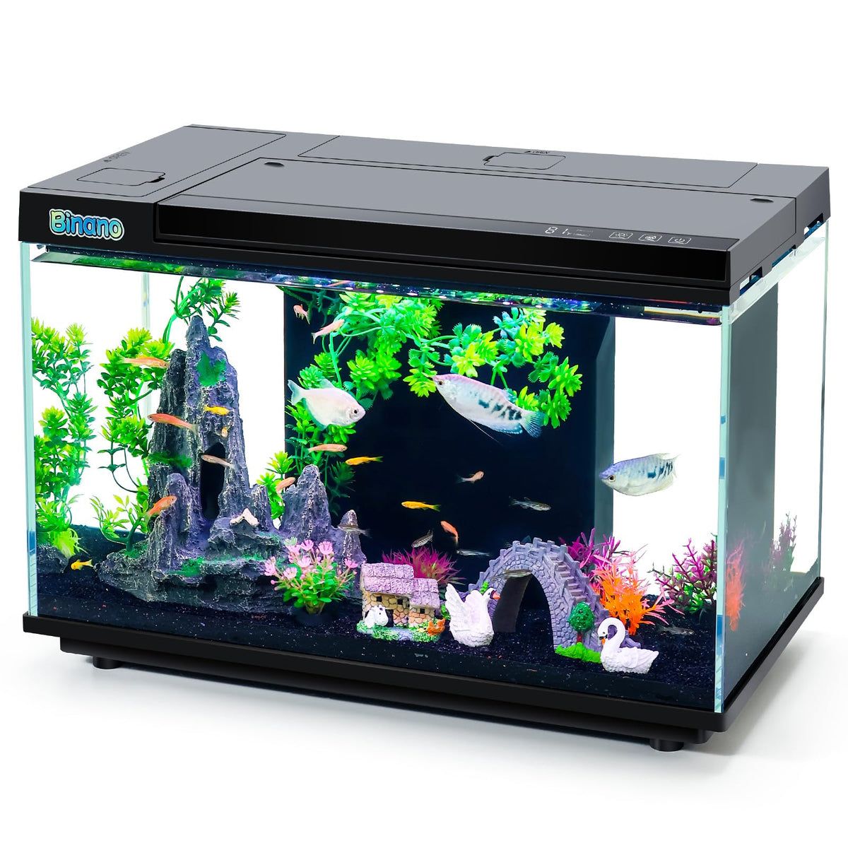BINANO fish tank real-time temperature display for stable habitat monitoring