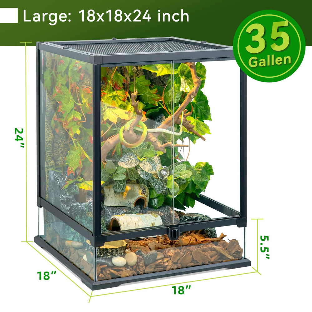 BINANO reptile tank top mesh ventilation emphasizes breathable airflow for healthy enclosure conditions