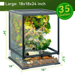 BINANO reptile tank top mesh ventilation emphasizes breathable airflow for healthy enclosure conditions