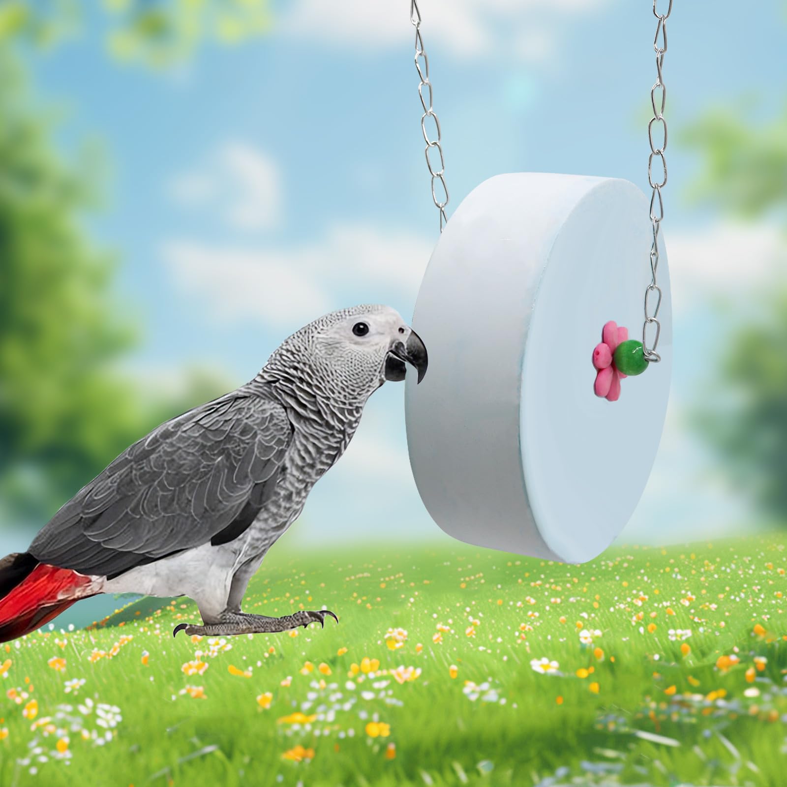 BingegePet Aves en jaula: interactúan con el juguete para pico.