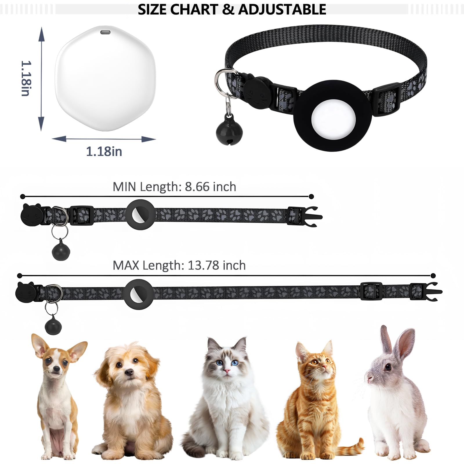 Bingolar IPX8 waterproof cat tracker for outdoor adventures and protection from splashes.
