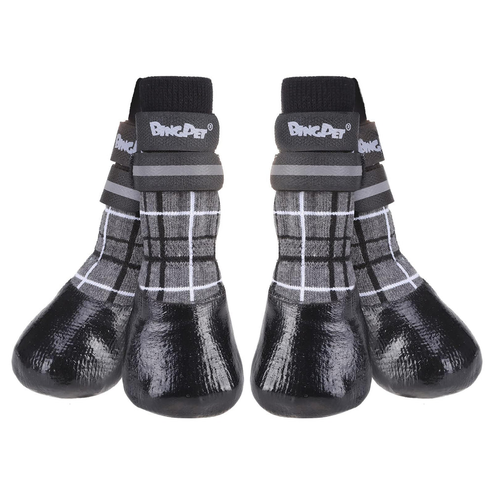 BINGPET anti-slip dog socks packaging highlights user-friendly design for quick paw protection at home