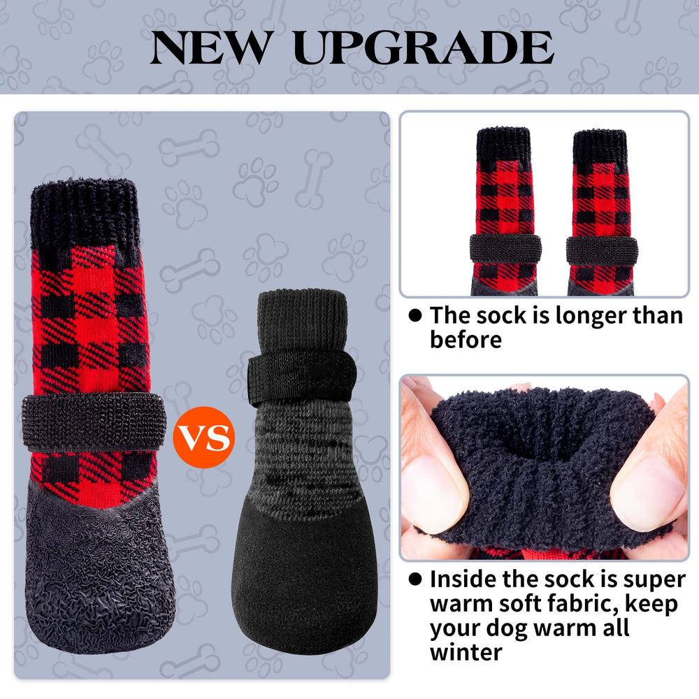 BINGPET socks with double straps secure a comfortable, reliable fit.