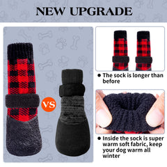 BINGPET socks with double straps secure a comfortable, reliable fit.