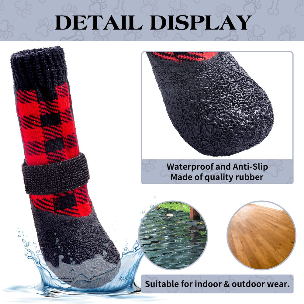 BINGPET plaid-pattern sock showcases timeless style with comfy practicality.