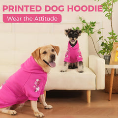 BINGPET Bone Hunter hoodie back view highlights durable lettering and bold design
