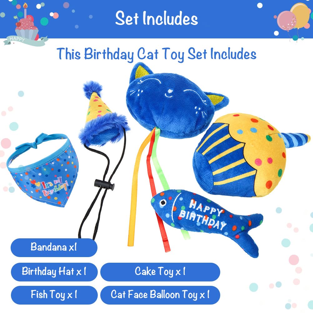 BINGPET cat birthday cake toy invites pounce and nibble play.