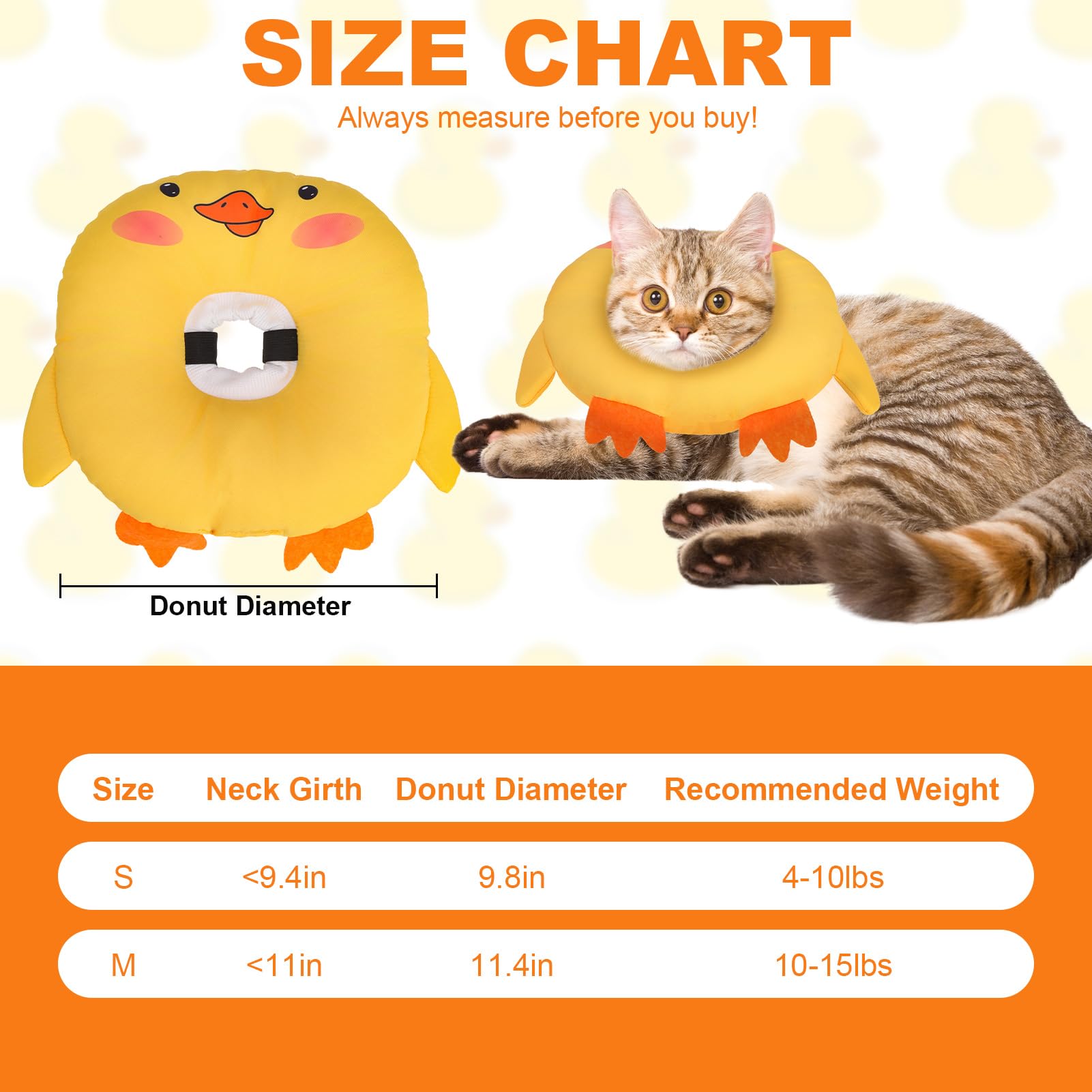 BINGPET Cat Cone Collar low-profile design preserves vision and mobility