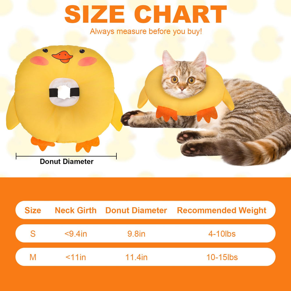 BINGPET Cat Cone Collar low-profile design preserves vision and mobility