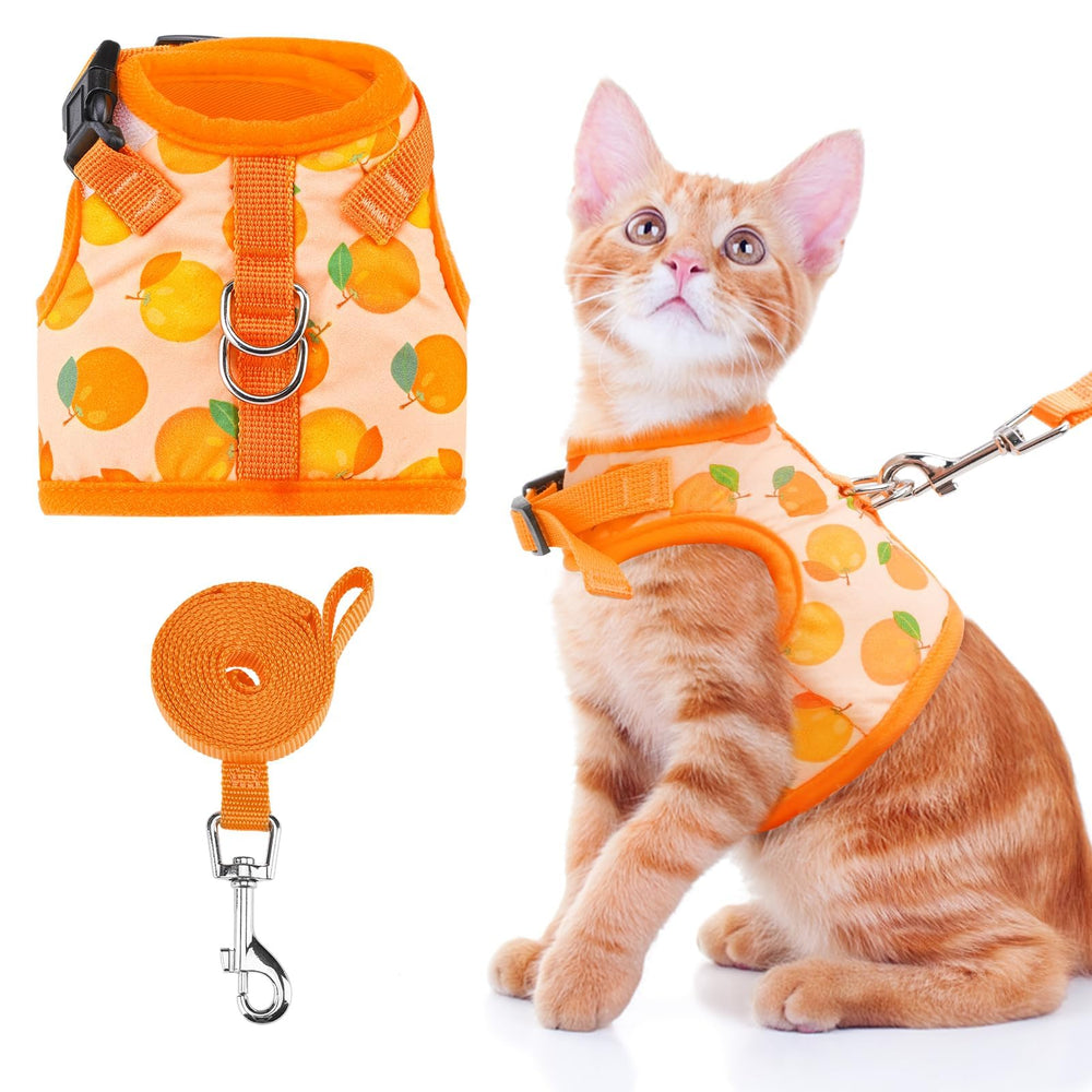 BINGPET cat harness escape-proof front view for secure outdoor adventures