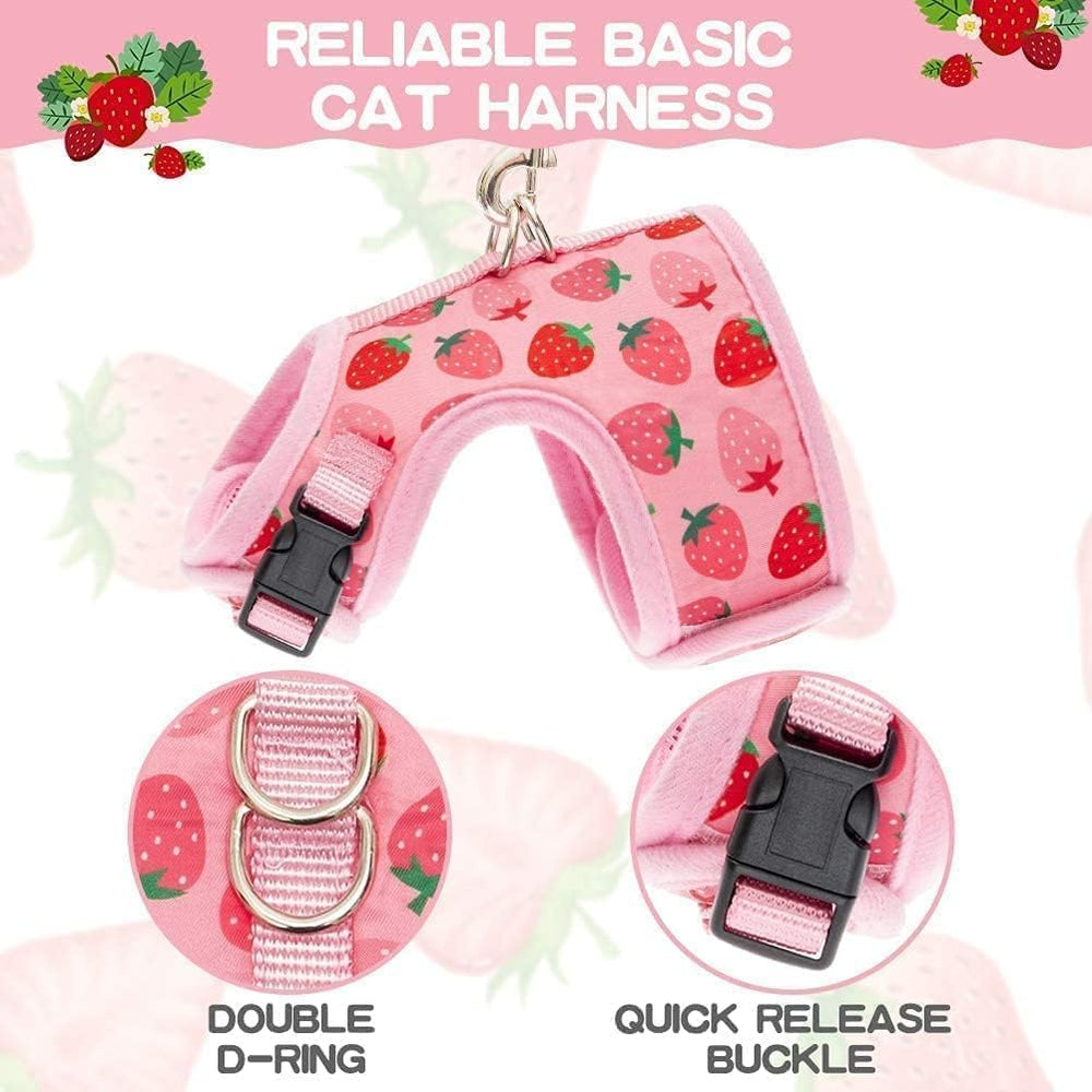 BINGPET cat harness vest-style design distributes leash pressure evenly.