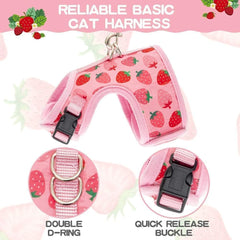 BINGPET cat harness vest-style design distributes leash pressure evenly.