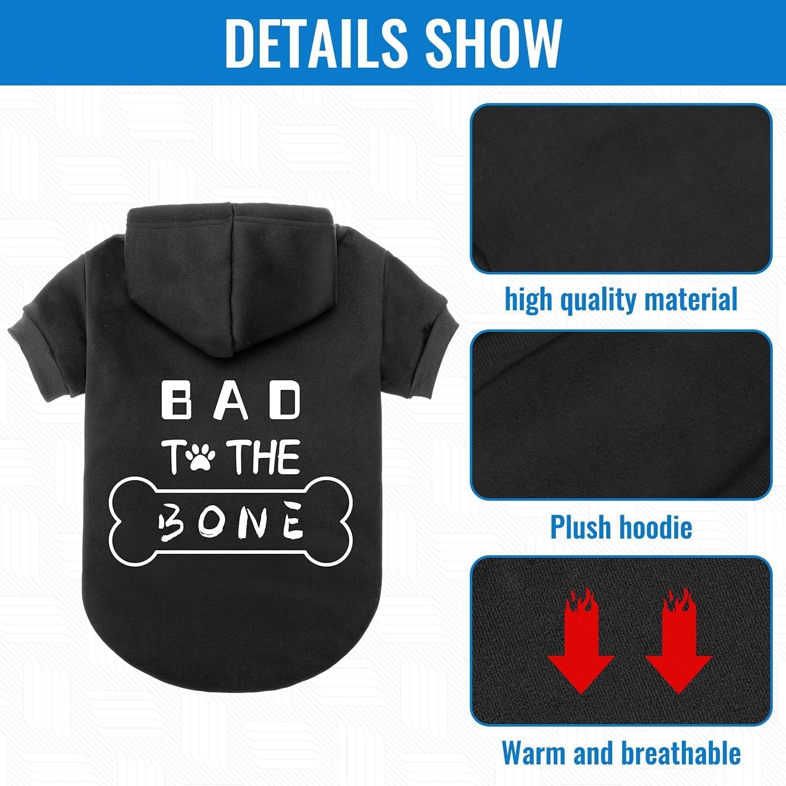 BINGPET hoodie back design highlights classic style and durability