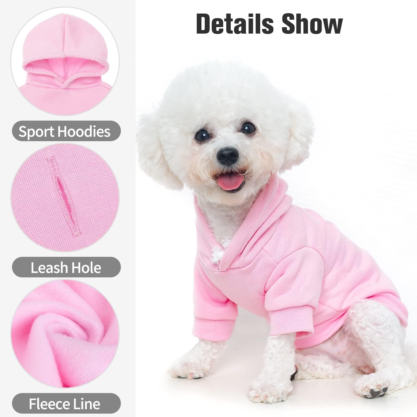BINGPET dog hoodie back view highlights secure pullover fit and full coverage.
