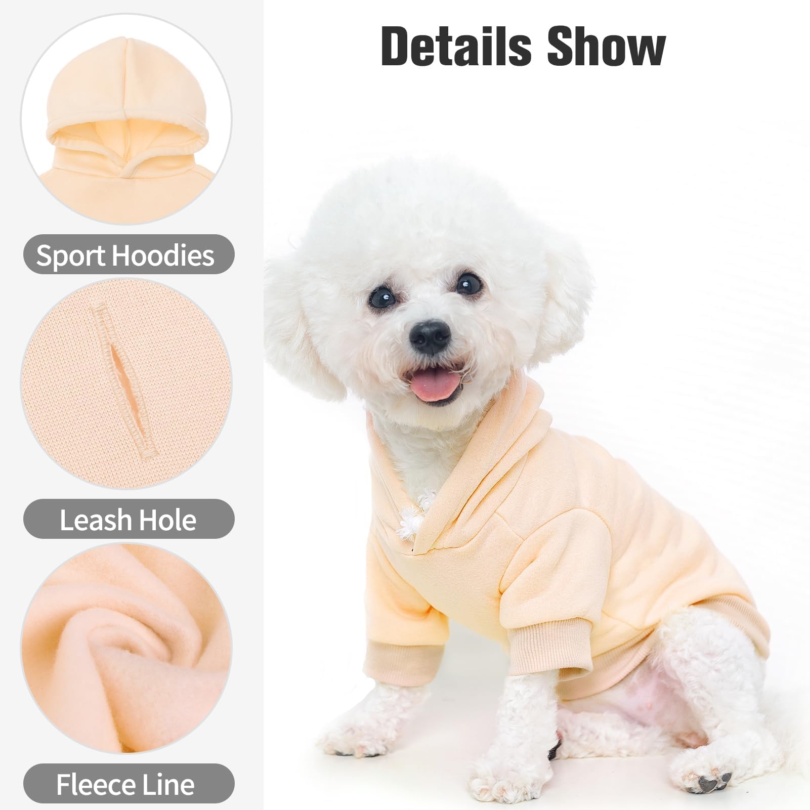 BINGPET fleece-lined dog hoodie keeps pets warm during chilly walks