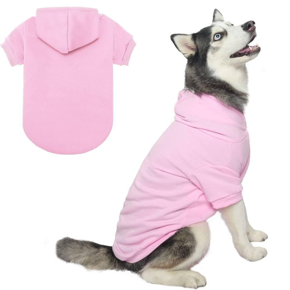 BINGPET dog hoodie front view with fleece lining for warmth on walks.