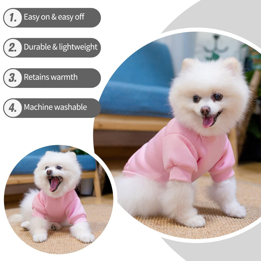BINGPET dog hoodie size chart image helps fit.