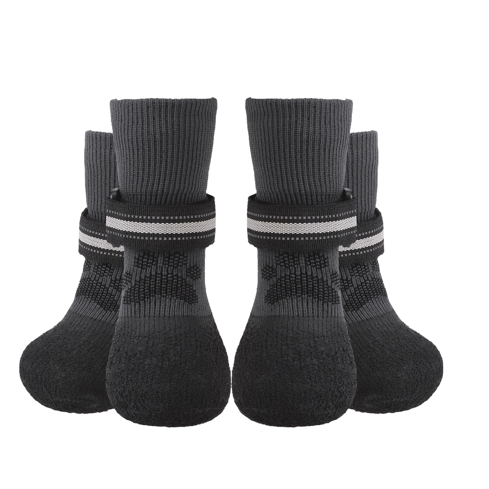 BINGPET dog socks with anti-slip sole for hardwood floor traction