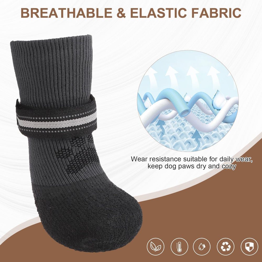 BINGPET dog socks with enhanced grip for slippery surfaces