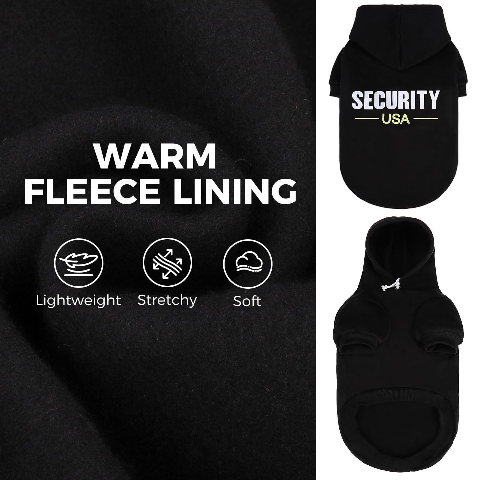 BINGPET dog-sweater-back-leash-hole design enables easy leash use during walks.