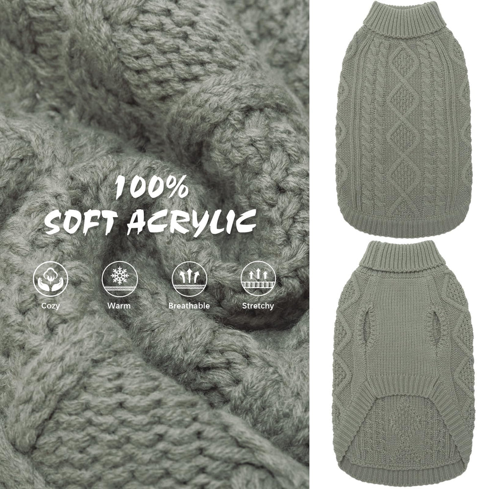 BINGPET dog sweater back leash hole enables easy walking.