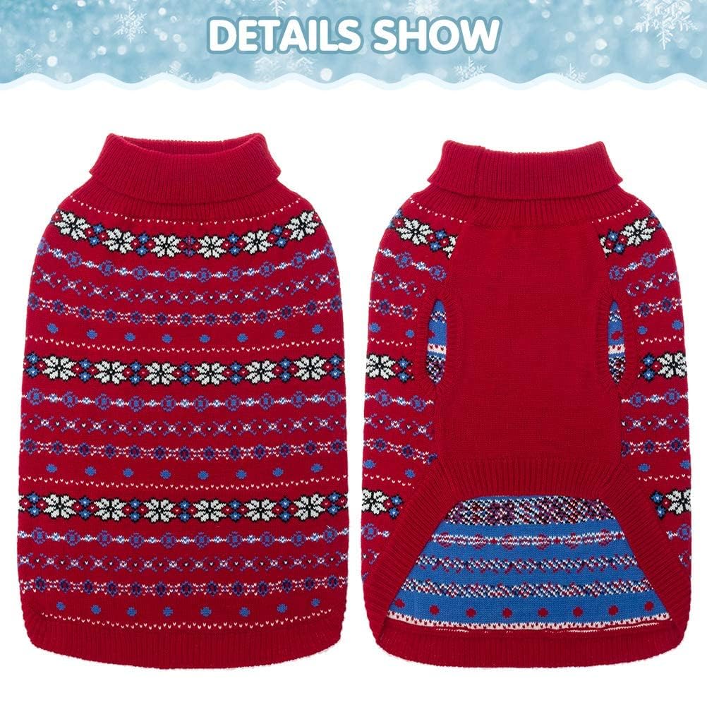 BINGPET thick acrylic dog sweater demonstrates winter warmth for pets