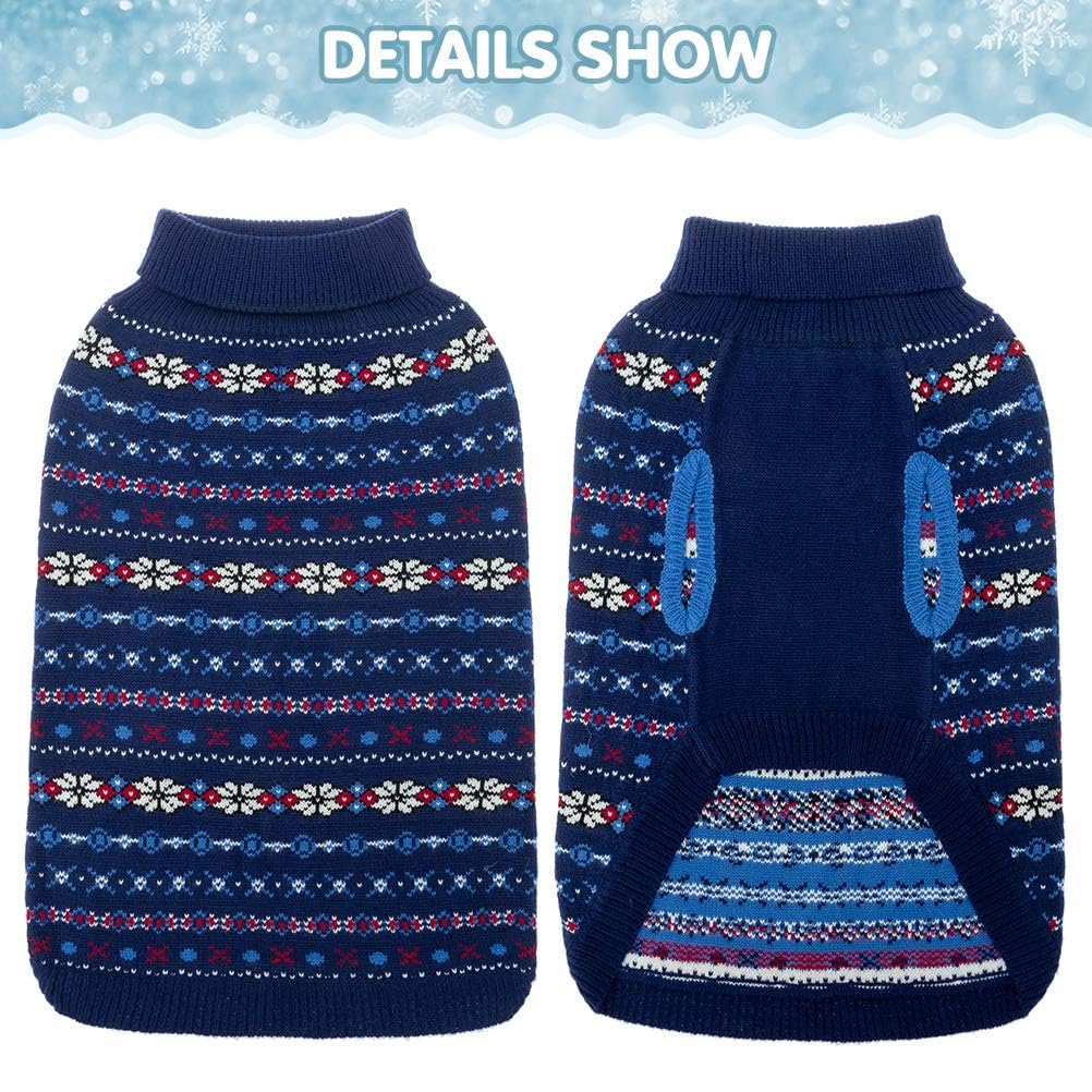 BINGPET dog sweater warm red pattern enhances festive wear and photos