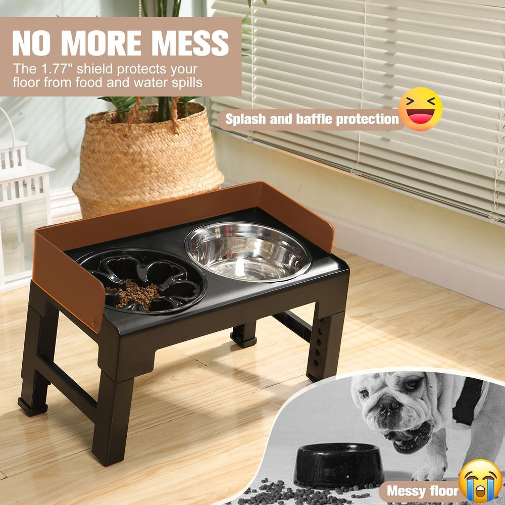 BINGPET elevated bowls non-slip feet demonstrate stability on any surface
