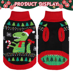 BINGPET Knit Puppy Sweater with leash hole for secure stylish outings