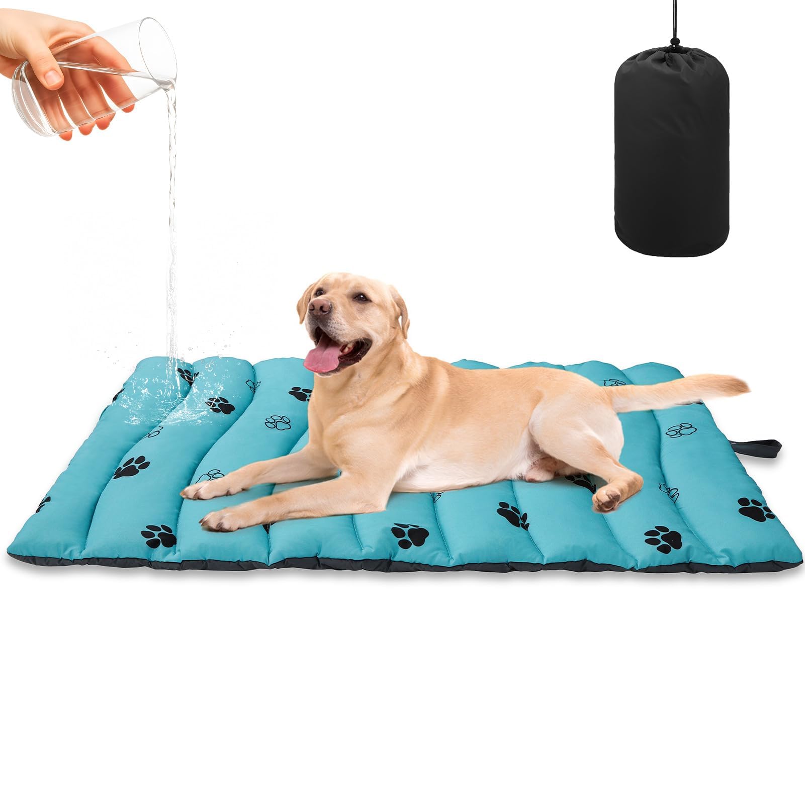 BINGPET outdoor travel dog bed folded for easy transport and storage
