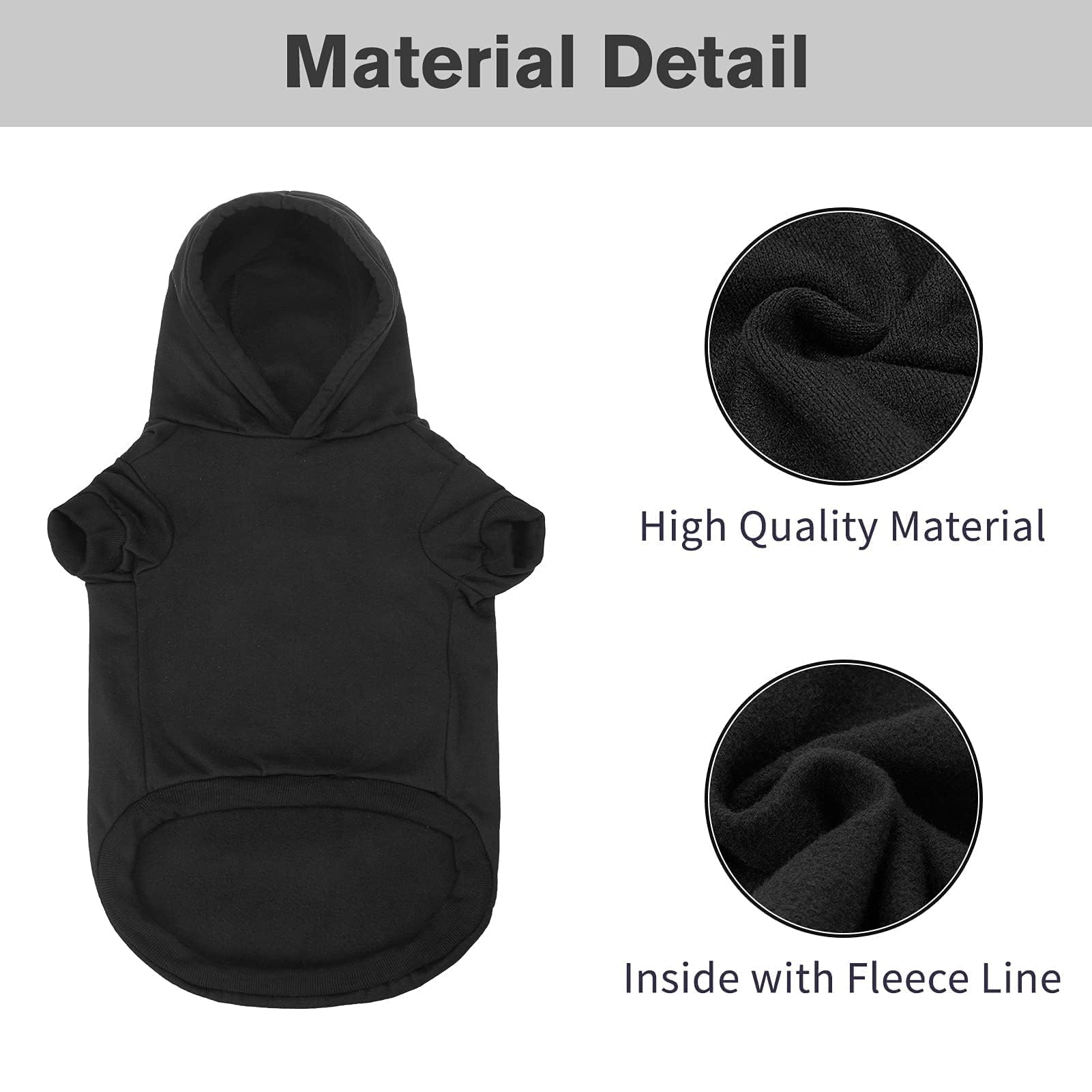 BINGPET Security Dog Hoodie back view with durable printed letters for long-lasting style