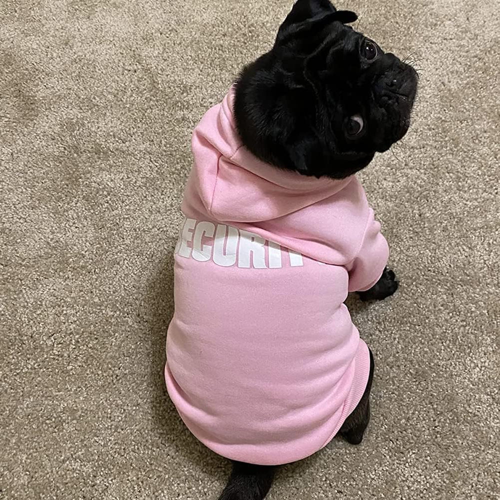 BINGPET Security Dog Hoodie fleece close-up highlights ultra-soft fabric for warmth