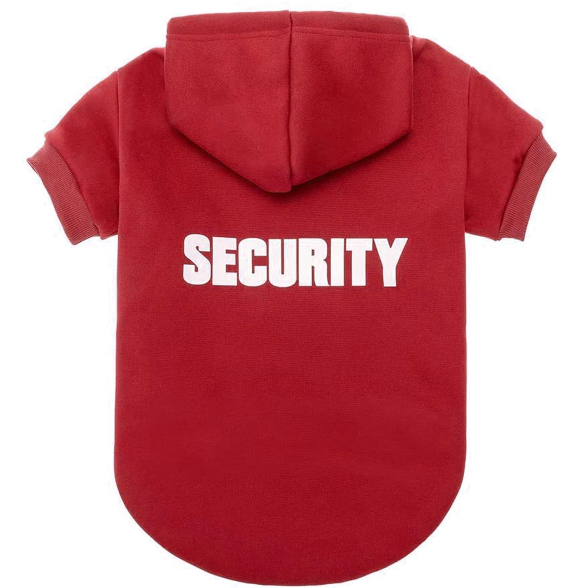 BINGPET security dog hoodie front view showing snug, warm fit for chilly walks.