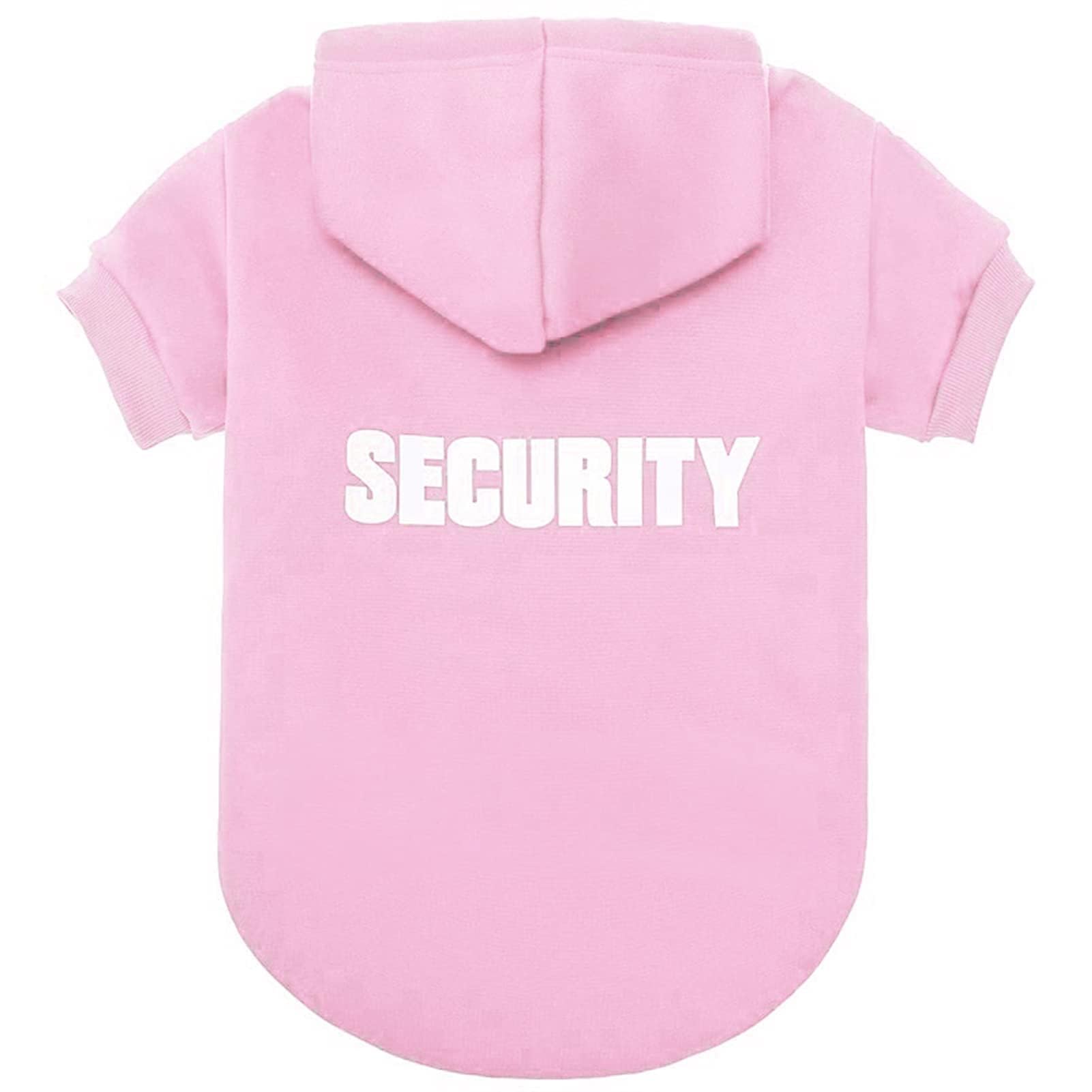 BINGPET Security Dog Hoodie front view showing cozy fleece warmth for chilly walks.