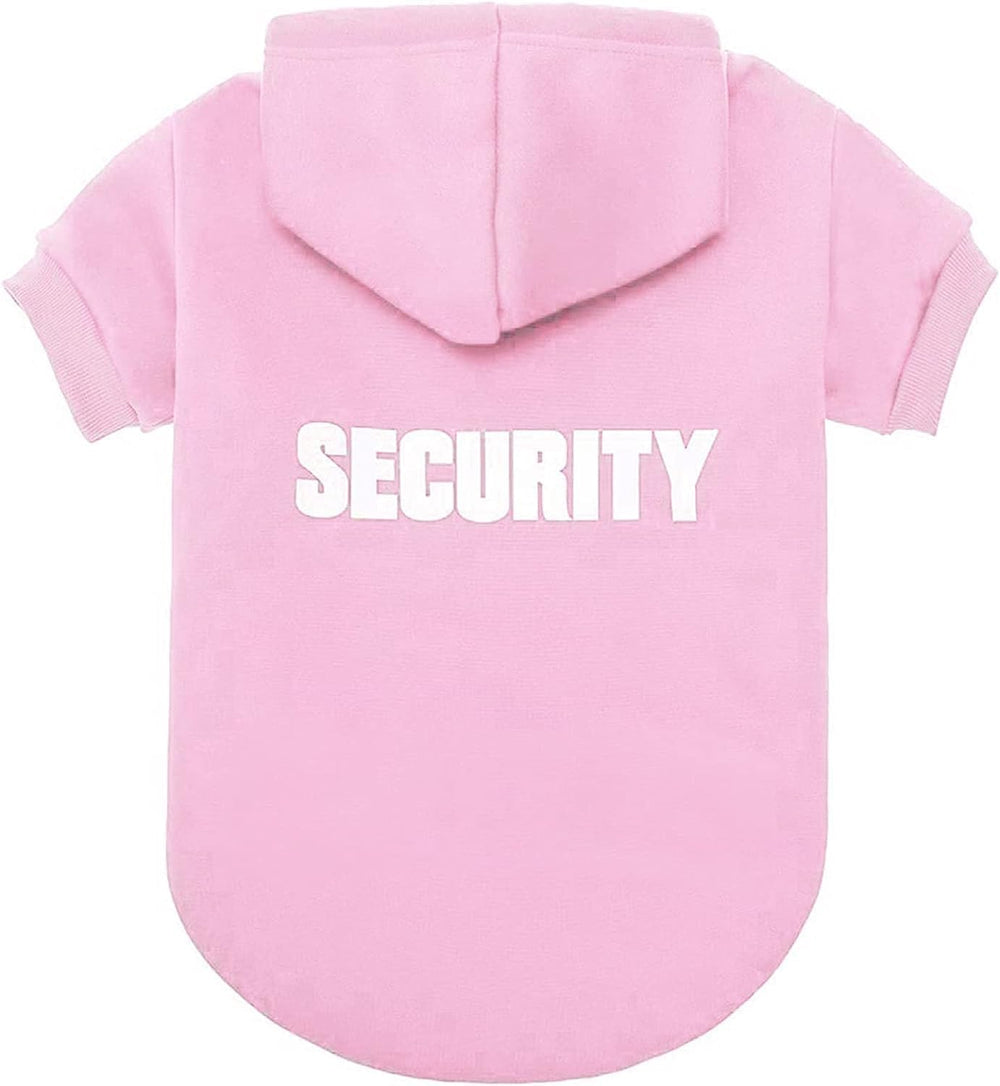 BINGPET security dog hoodie front view shows cozy fleece warmth for cold walks