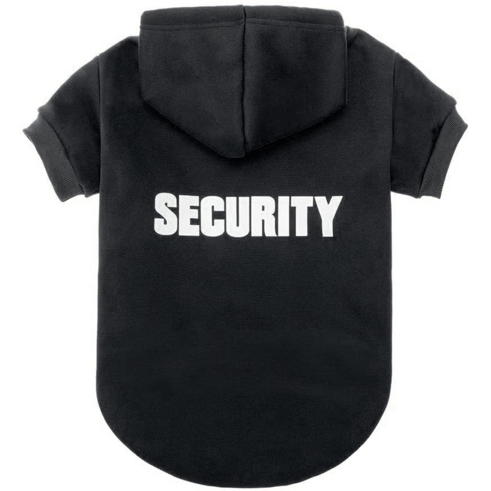 BINGPET security dog hoodie front view shows cozy fleece warmth for chilly walks.