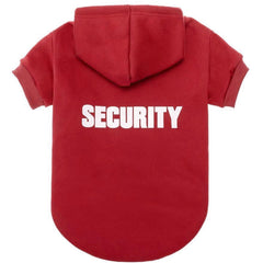 BINGPET security dog hoodie front view showing snug, warm fit for chilly walks.