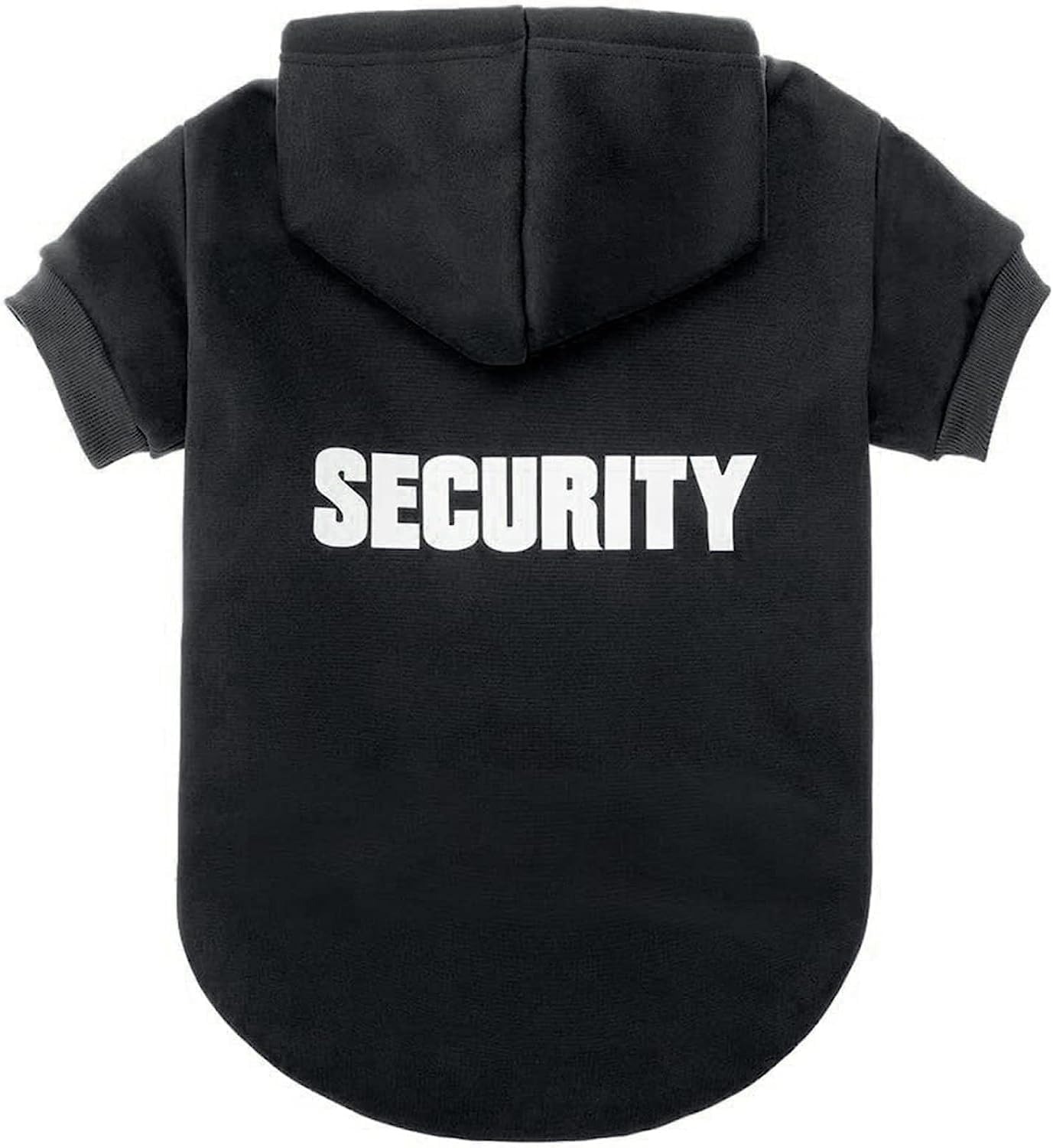 BINGPET security dog hoodie on a dog, cozy winter wear.
