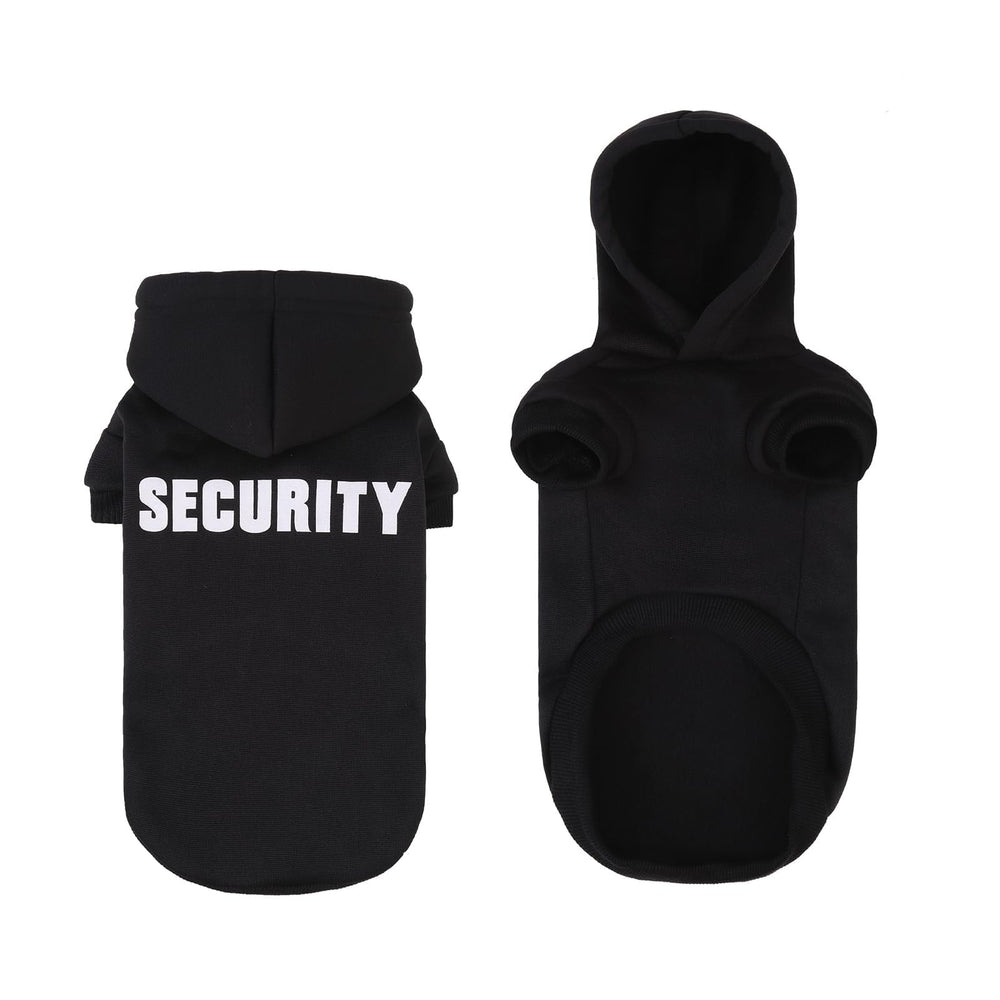 Bingpet security dog hoodie close-up shows soft plush interior for gentle warmth