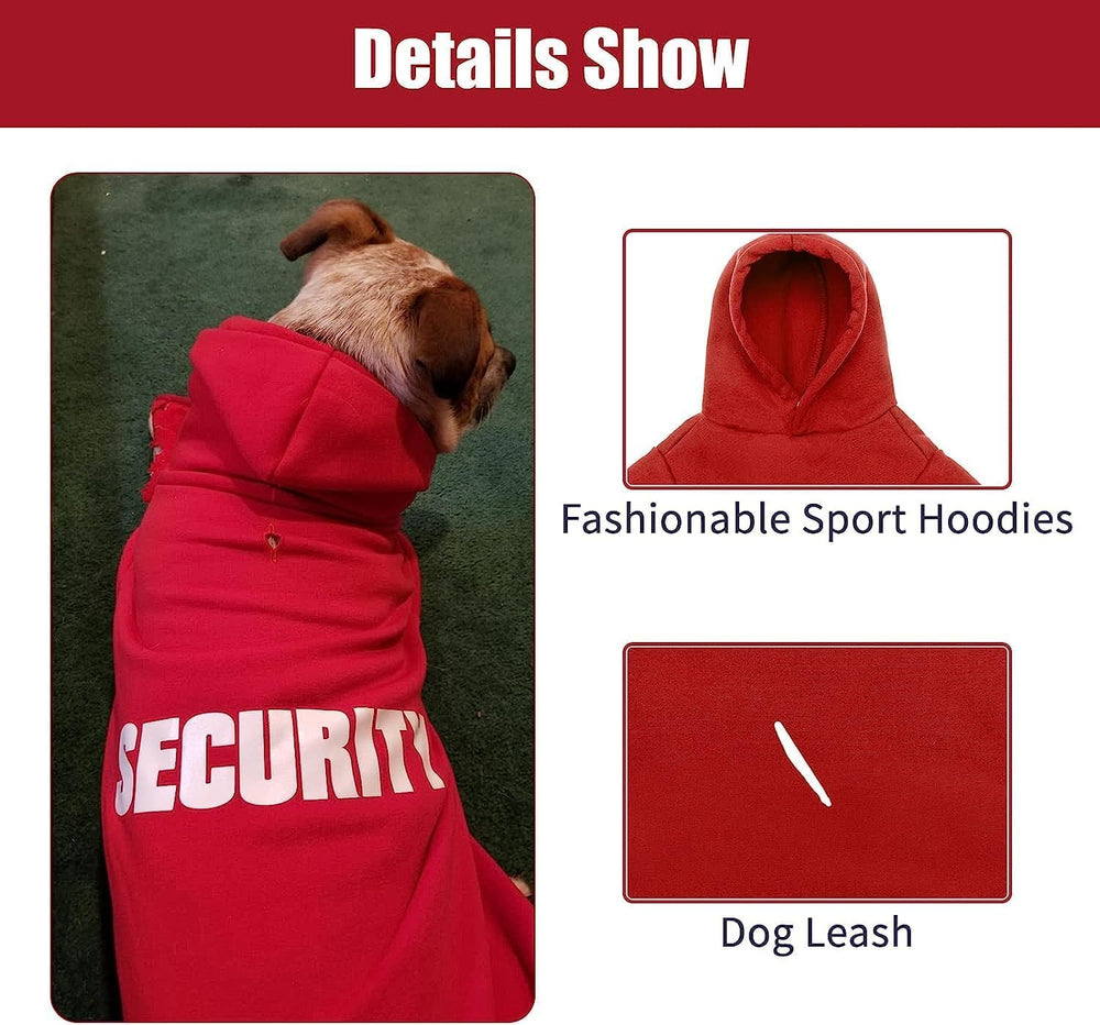 BINGPET security dog hoodie side view, easy-on wear for wriggly pets.