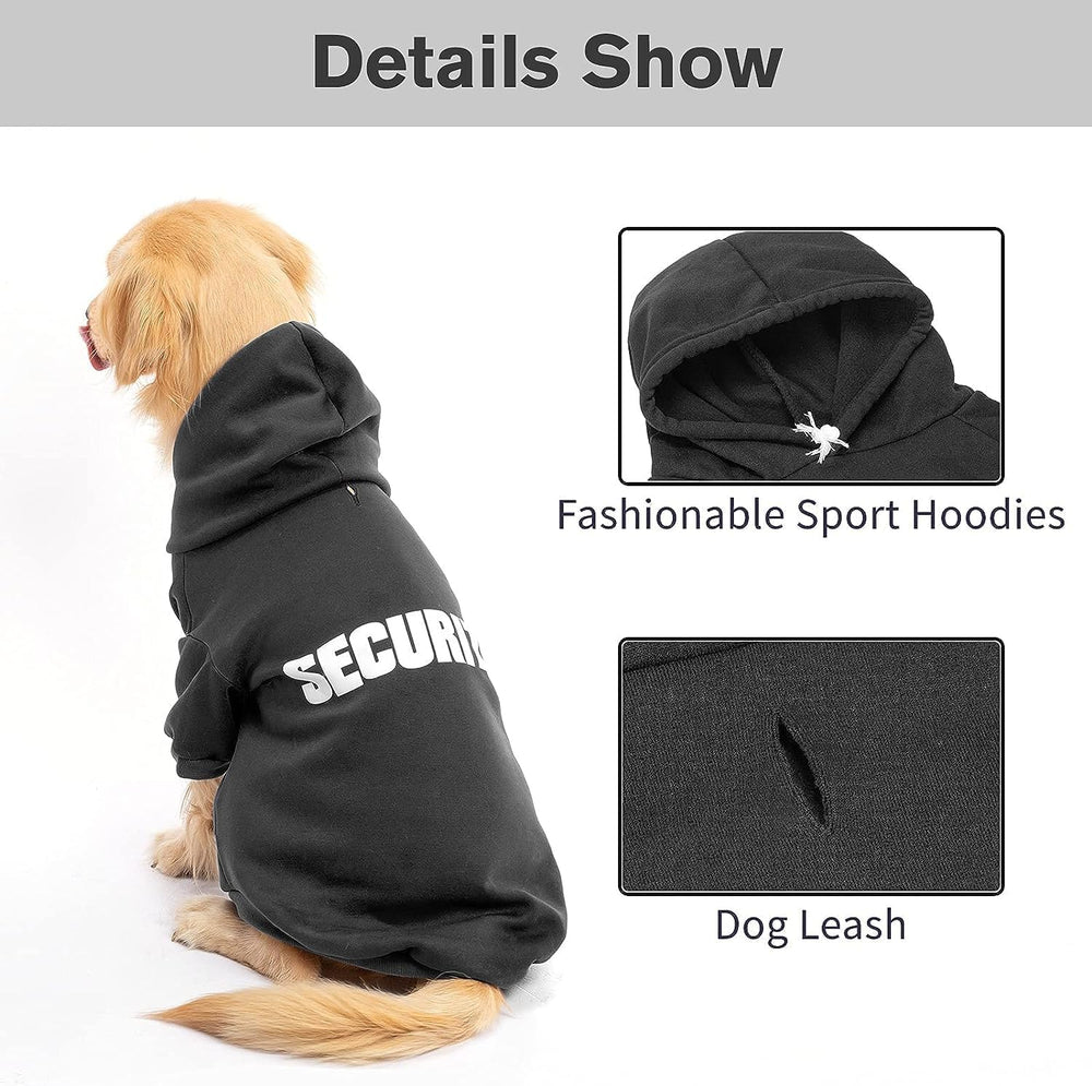 BINGPET security dog hoodie side view for comfortable fit