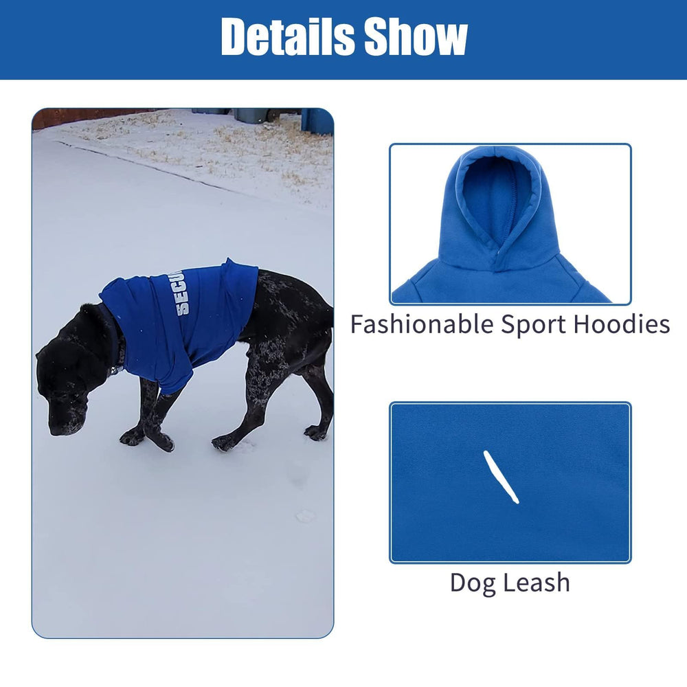 BINGPET security dog hoodie sleeve close-up shows ribbed cuffs for snug fit during walks.