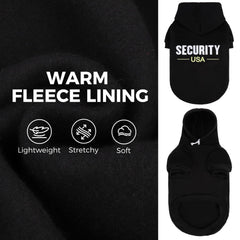 BINGPET Security USA dog sweater durable glue-press lettering stands up to washing