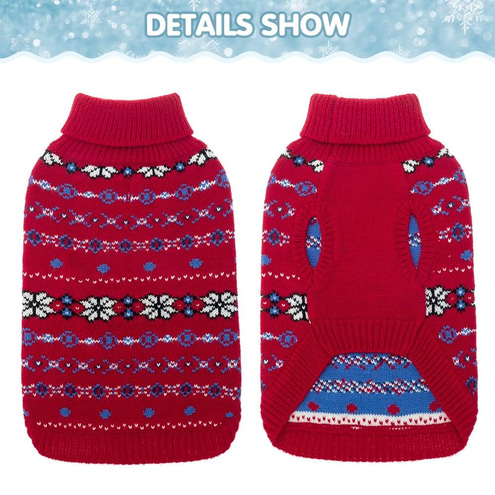 BINGPET snowflake pattern closeup highlights stylish knit for festive occasions.