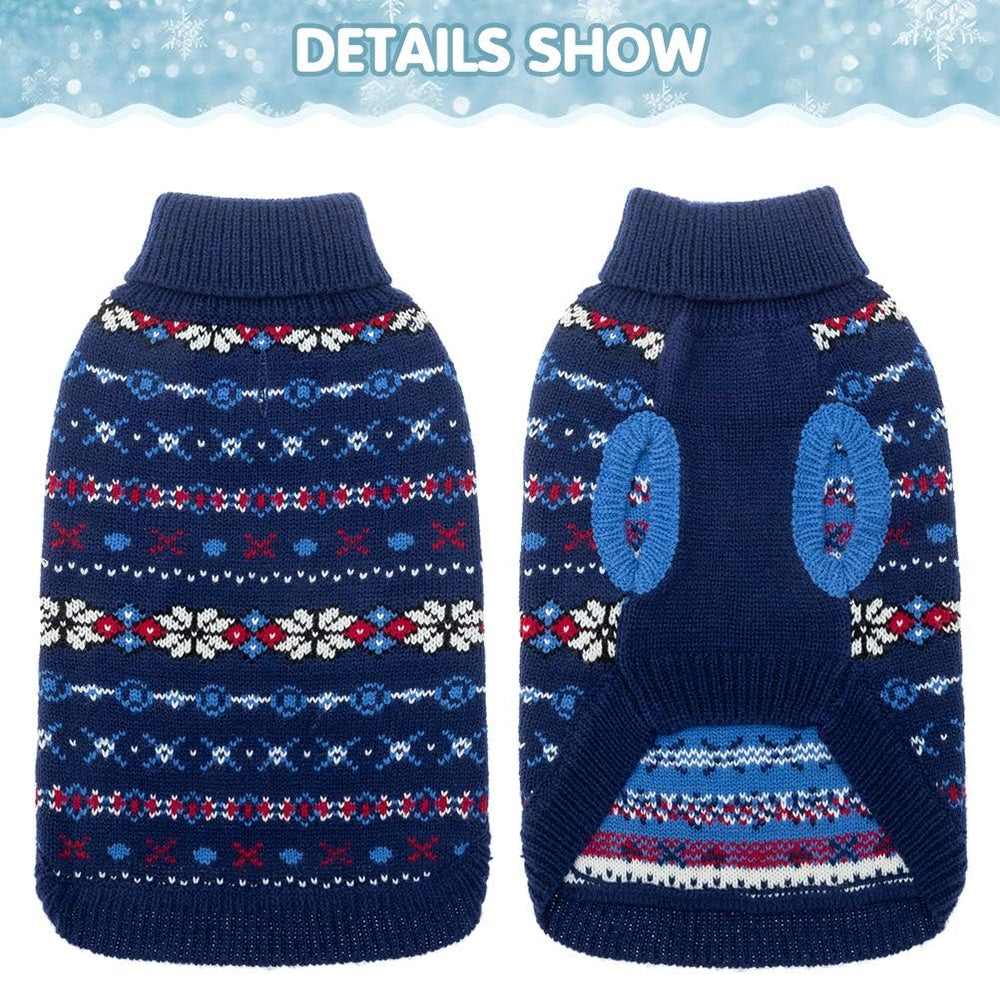BINGPET snowflake pattern dog sweater festive look for photos