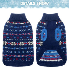 BINGPET snowflake pattern dog sweater festive look for photos