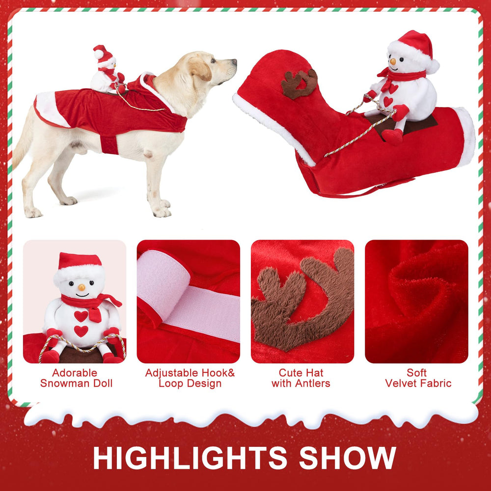BINGPET Snowman costume antler hat detail for holiday charm